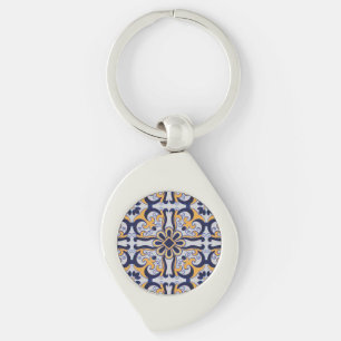 Porte-clés Motif en tuiles portugaises