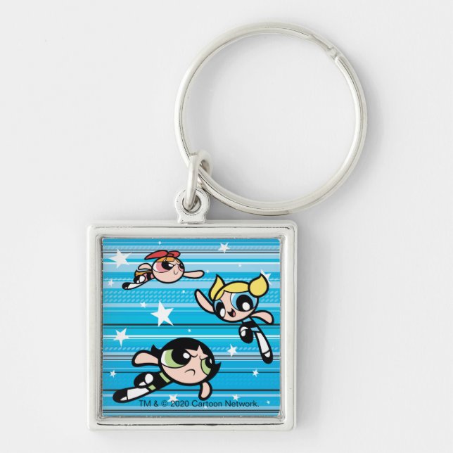 Porte-clés Motif étoilé Powerpuff Girls (Devant)