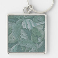 Motif feuille d'acanthe bleu sarcelle de William M