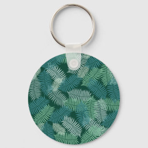 Porte-clés Motif feuille fermier sur vert foncé