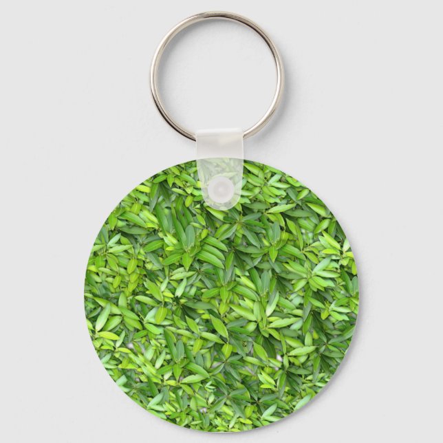 Porte-clés Motif Feuille verdoyant - Nature Botanique (Recto)