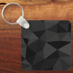Porte-clés Motif géométrique gris foncé et noir