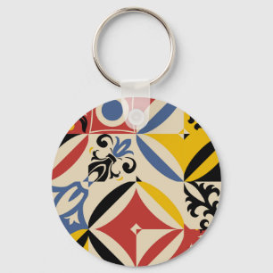 Porte-clés Motif géométrique Rétro Seites Azulejos