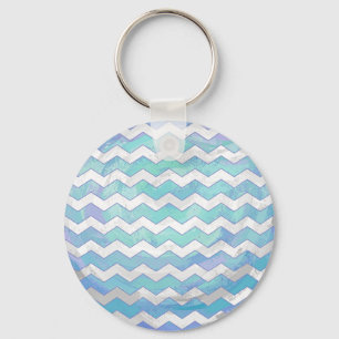 Porte-clés Motif Glacier Blue Chevron