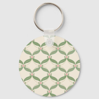 Porte-clés Motif Grille Fleurs Feuilles simples