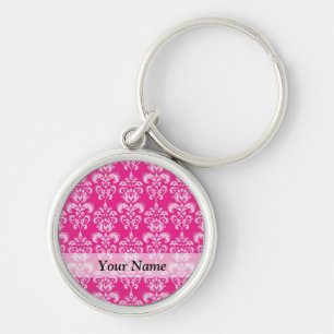 Porte-clés Motif humide rose chaud