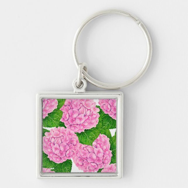 Porte-clés Motif Hydrangea (Devant)
