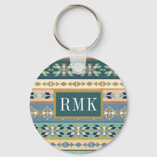 Porte-clés Motif indien extérieur d'étape   du monogramme  