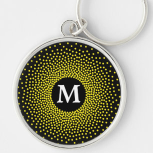 Porte-clés Motif Jaune moderne avec Porte - clé MONOGRAM