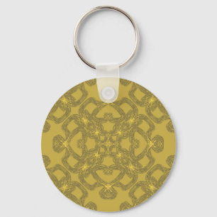 Porte-clés Motif jaune moutarde