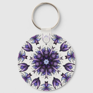 Porte-clés Motif kaléidoscopique Abstrait Mandala