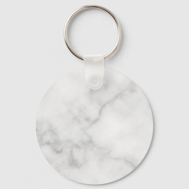 Porte-clés Motif Marbre blanc élégant (Recto)
