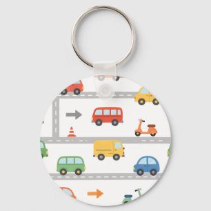 Porte-clés Motif Mignon de Véhicules Routiers pour Enfants