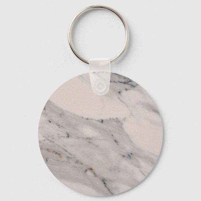 Porte-clés Motif moderne en marbre noir gris rose (Recto)