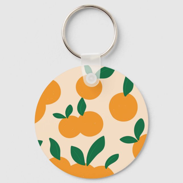 Porte-clés Motif moderne et élégant à base d'agrumes (Recto)