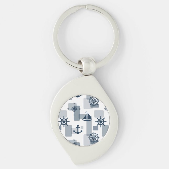 Porte-clés Motif nautique (Devant)