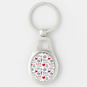 Porte-clés Motif nautique sans voile