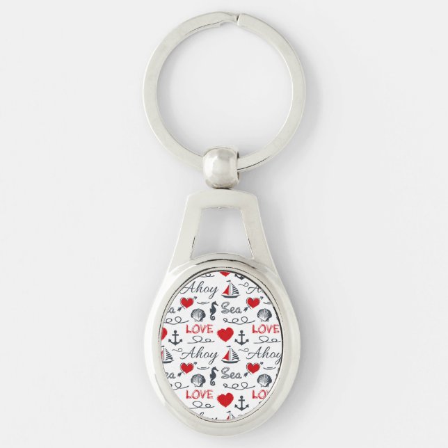 Porte-clés Motif nautique sans voile (Devant)