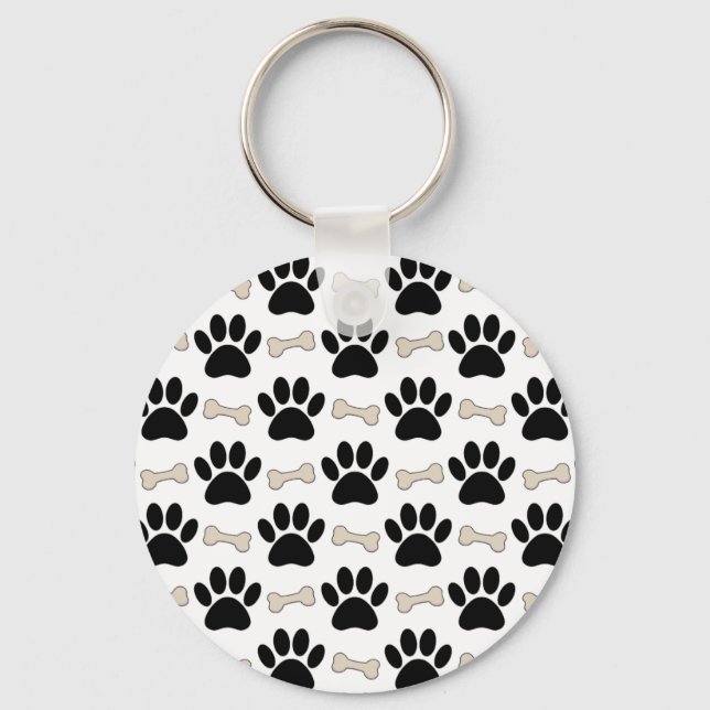 Porte-clés Motif Pâtes Et Os (Recto)