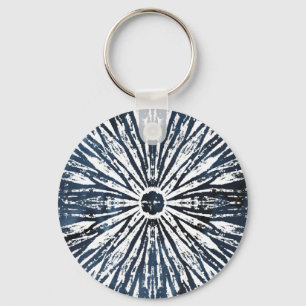 Porte-clés Motif radial Indigo Ink