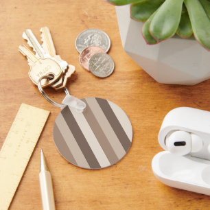 Porte-clés Motif rayures tons terre neutres Design