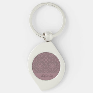 Porte-clés Motif Rose Dusty personnalisé