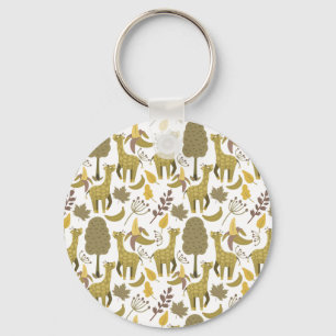 Porte-clés Motif sans couture Giraffe jaune blanc arrière - p