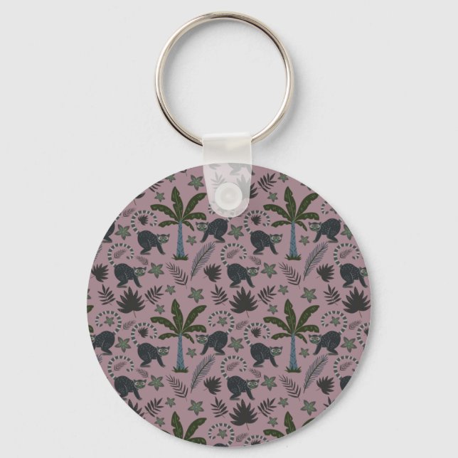 Porte-clés Motif sans couture Les animaux tropicaux sauts de  (Recto)