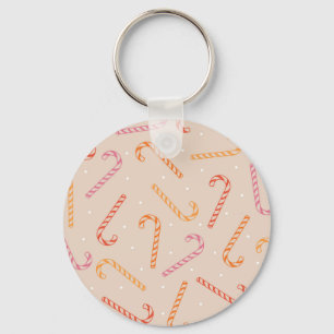 Porte-clés Motif sucre de canne doux