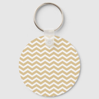 Porte-clés Motif Tan Beige Blanc Chevron