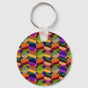 Porte-clés Motif Vintage coloré inspiré