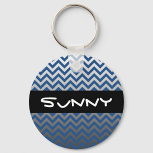 Porte-clés Motif ZIGZAG - dégradés gris + votre fond.