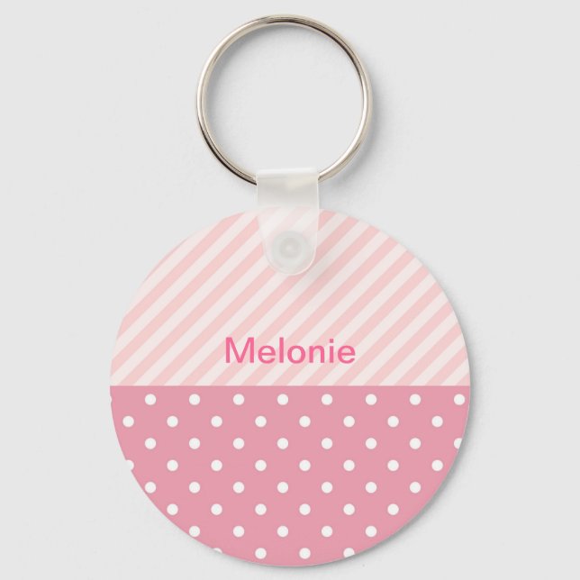 Porte-clés Motifs rose printemps (Recto)