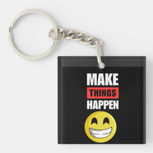 Porte-clés motivant Smiley pour Faire Avancer les