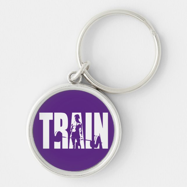 Porte-clés Motivation pour l'haltérophilie des femmes - TRAIN (Devant)