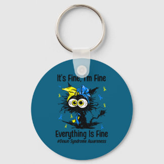 Porte-clés Motivational down syndrome awareness cat t21