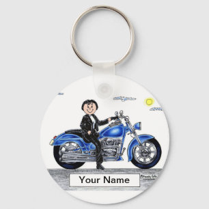 Porte-clés Moto - Dessin féminin