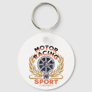 Porte-clés Moto Racing est My Sport, Vintage Racing Retro
