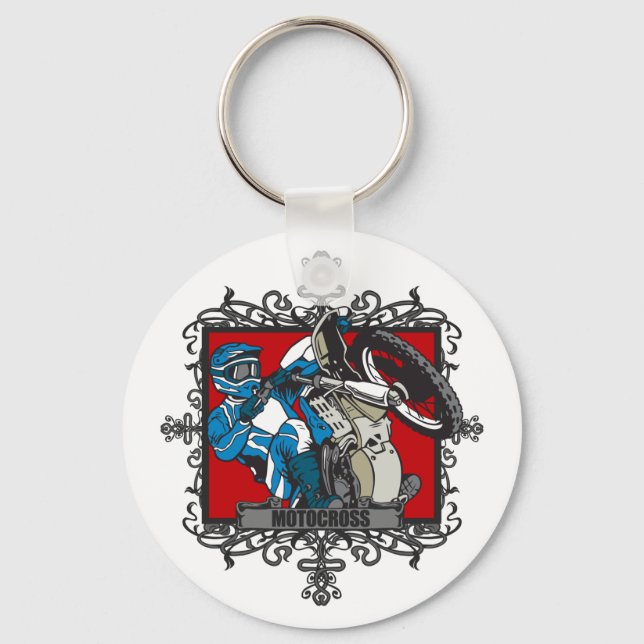 Porte-clés Motocross agressif (Recto)