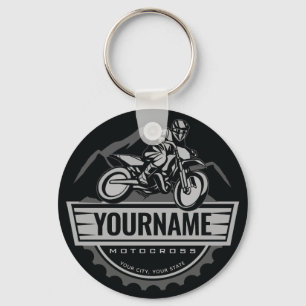 Porte-clés Motocross personnalisée Rider Dirt Bike Hill Raci