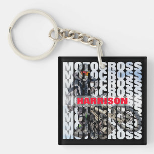 Porte-clés Motocross Sports Dirt Biker Personnalisé