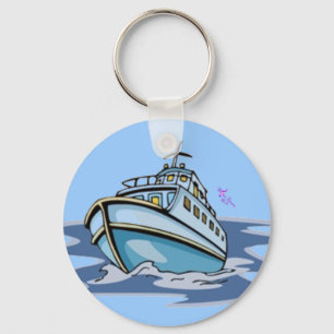Porte-clés Motorboat Button Keychain