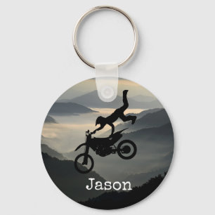 Porte-clés Motorcross Motorcycle Mountains Keychain Gift