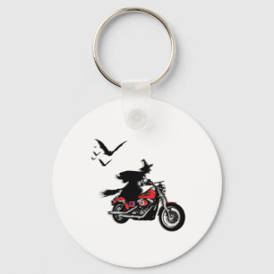 Porte-clés Motorcycle riding witch keychains