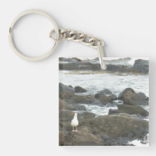 Porte-clés Mouette sur rochers