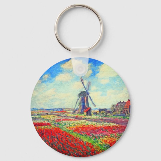 Porte-clés Moulin à vin Monet Tulips (Recto)