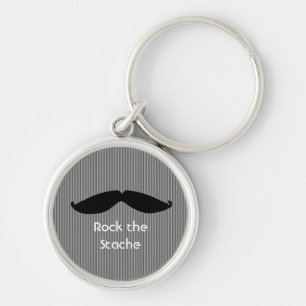 Porte-clés Moustache avec citation mignonne