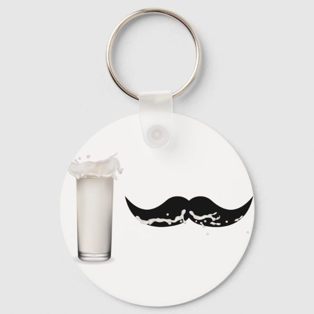Porte-clés Moustache de lait (Recto)