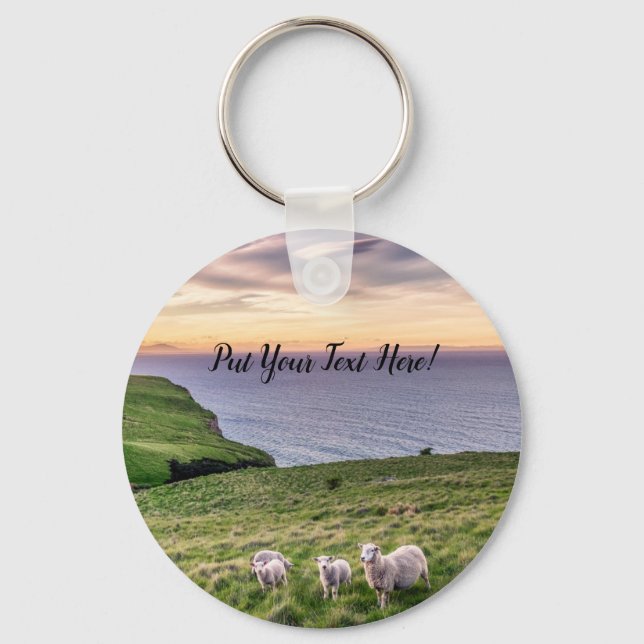 Porte-clés Mouton en Nouvelle-Zélande | Paysage de Christchur (Recto)
