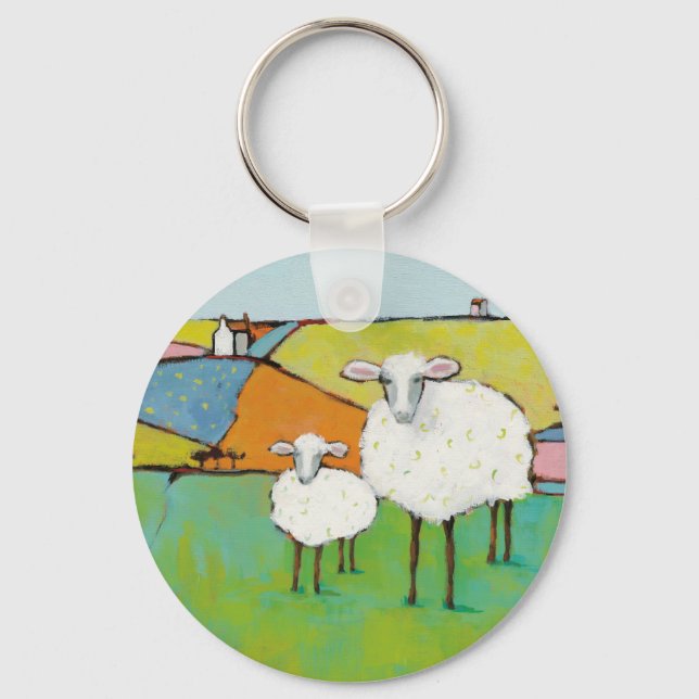 Porte-clés Moutons dans le pré (Recto)